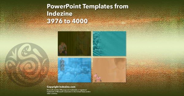 PowerPoint Templates from Indezine - 160 Designs 3976 to 4000