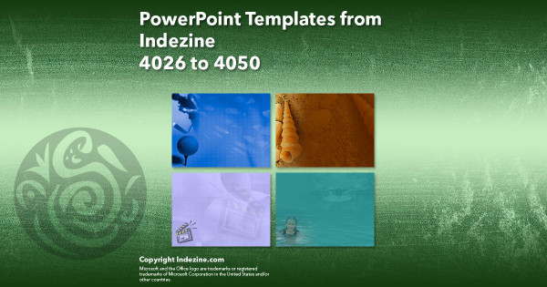PowerPoint Templates from Indezine - 162 Designs 4026 to 4050