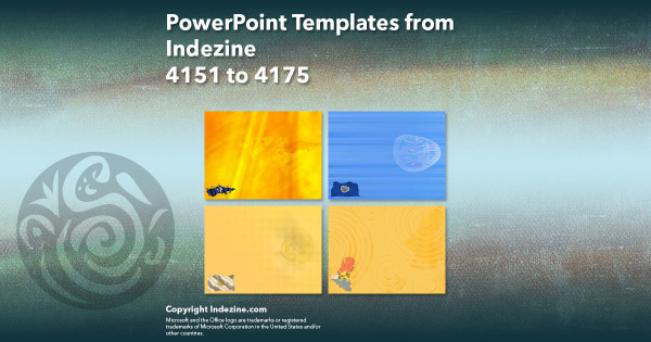 PowerPoint Templates from Indezine - 167 Designs 4151 to 4175