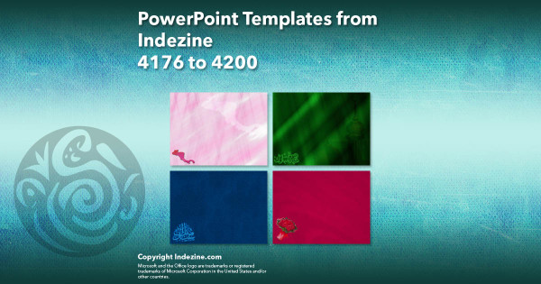 PowerPoint Templates from Indezine - 168 Designs 4176 to 4200
