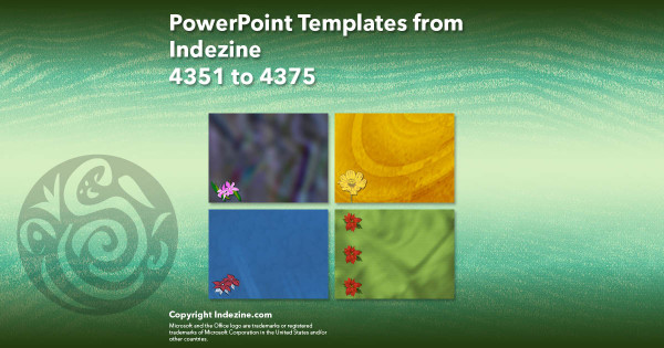 PowerPoint Templates from Indezine - 175 Designs 4351 to 4375