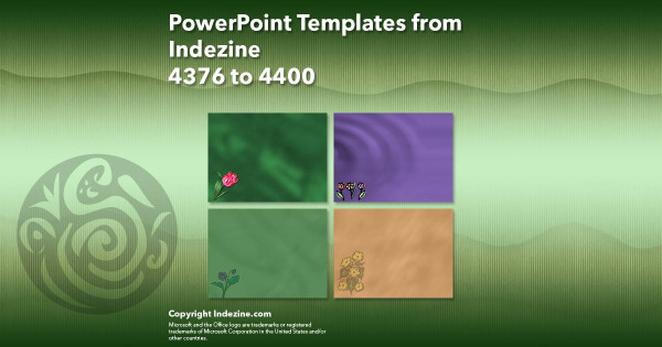 PowerPoint Templates from Indezine - 176 Designs 4376 to 4400