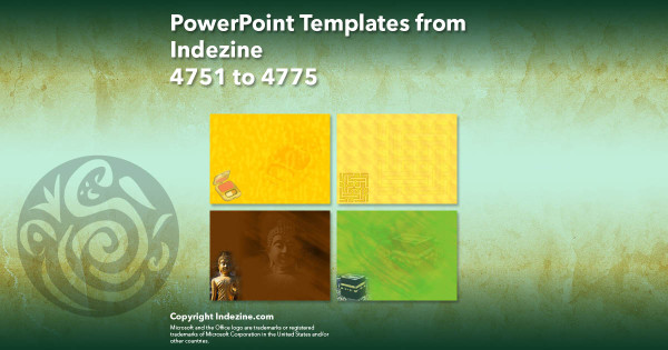 PowerPoint Templates from Indezine - 191 Designs 4751 to 4775