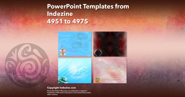 PowerPoint Templates from Indezine - 199 Designs 4951 to 4975