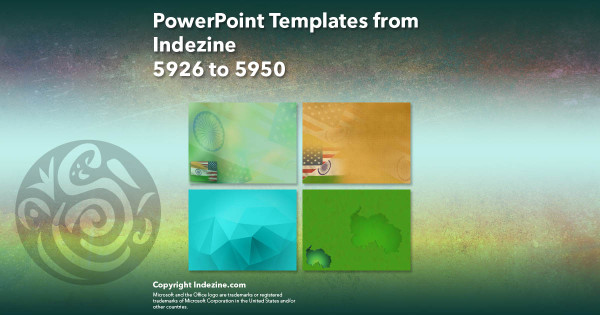 PowerPoint Templates from Indezine - 238 Designs 5926 to 5950