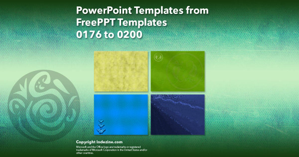 PowerPoint Templates from FreePPT - 008 Designs 0176 to 0200