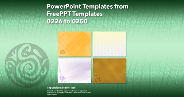 PowerPoint Templates from FreePPT - 010 Designs 0226 to 0250