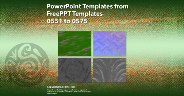 PowerPoint Templates from FreePPT - 023 Designs 0551 to 0575