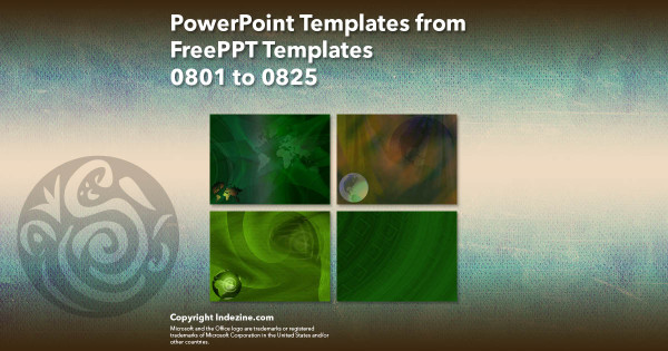 PowerPoint Templates from FreePPT - 033 Designs 0801 to 0825