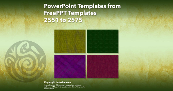 PowerPoint Templates from FreePPT - 103 Designs 2551 to 2575