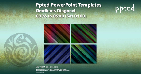 Ppted PowerPoint Templates 180 - Gradients Diagonal
