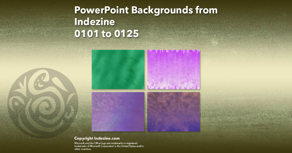 PowerPoint Backgrounds from Indezine - 005 Designs 0101 to 0125