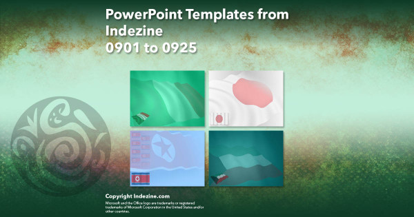 PowerPoint Templates from Indezine - 037 Designs 0901 to 0925