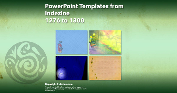PowerPoint Templates from Indezine - 052 Designs 1276 to 1300