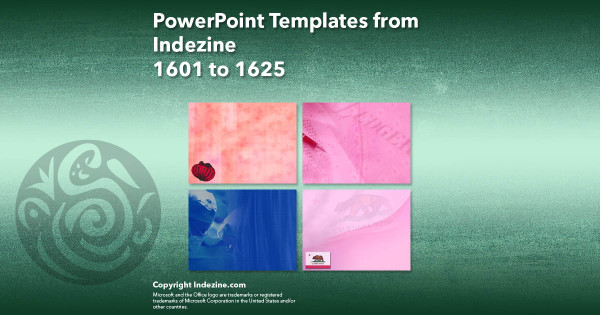 PowerPoint Templates from Indezine - 065 Designs 1601 to 1625