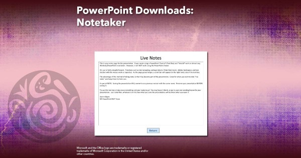PowerPoint Downloads - Notetaker