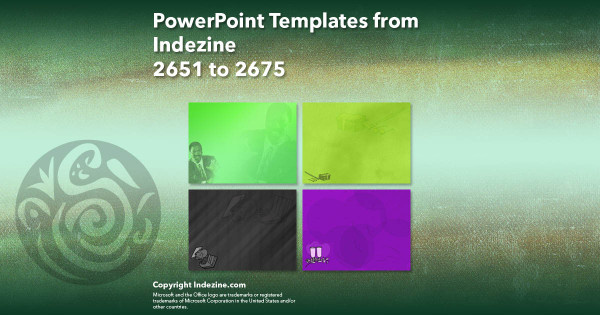 PowerPoint Templates from Indezine - 107 Designs 2651 to 2675