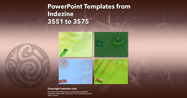 PowerPoint Templates from Indezine - 143 Designs 3551 to 3575