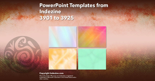 PowerPoint Templates from Indezine - 157 Designs 3901 to 3925
