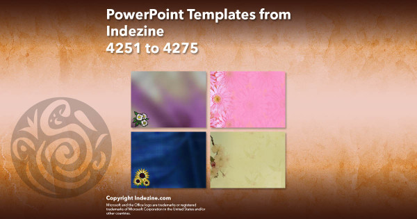PowerPoint Templates from Indezine - 171 Designs 4251 to 4275