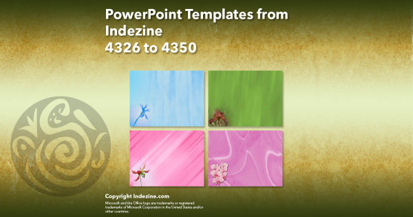 PowerPoint Templates from Indezine - 174 Designs 4326 to 4350