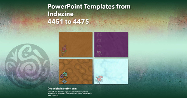 PowerPoint Templates from Indezine - 179 Designs 4451 to 4475