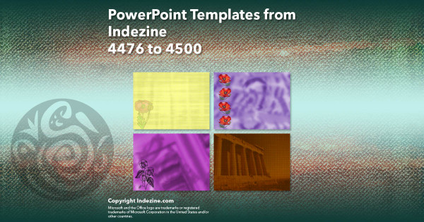 PowerPoint Templates from Indezine - 180 Designs 4476 to 4500