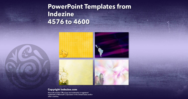 PowerPoint Templates from Indezine - 184 Designs 4576 to 4600