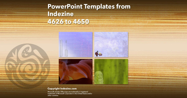 PowerPoint Templates from Indezine - 186 Designs 4626 to 4650