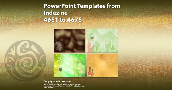 PowerPoint Templates from Indezine - 187 Designs 4651 to 4675