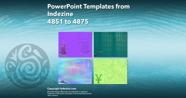 PowerPoint Templates from Indezine - 195 Designs 4851 to 4875