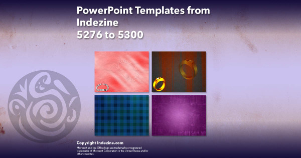 PowerPoint Templates from Indezine - 212 Designs 5276 to 5300