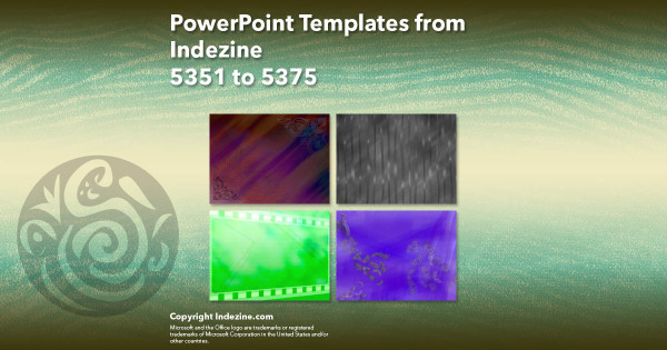 PowerPoint Templates from Indezine - 215 Designs 5351 to 5375