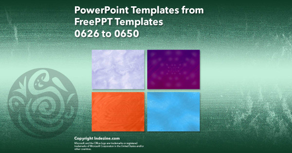 PowerPoint Templates from FreePPT - 026 Designs 0626 to 0650