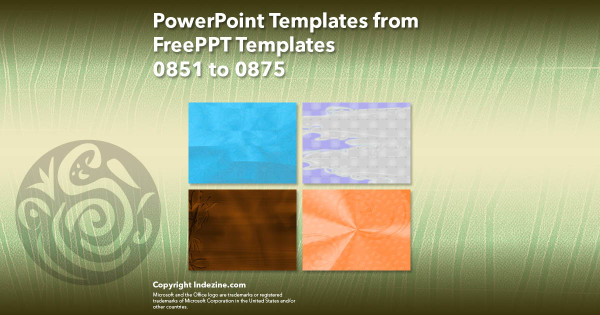 PowerPoint Templates from FreePPT - 035 Designs 0851 to 0875