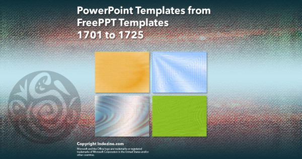 PowerPoint Templates from FreePPT - 069 Designs 1701 to 1725