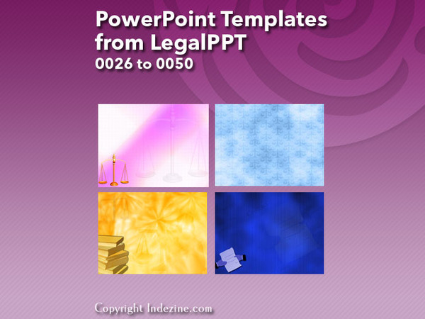 PowerPoint Templates from LegalPPT - 002 Designs 0026 to 0050