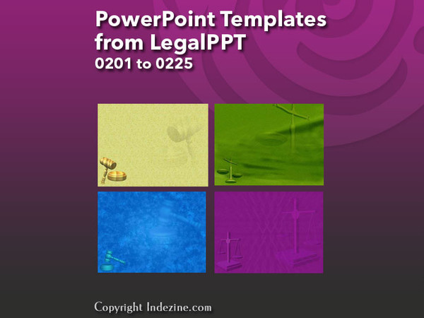PowerPoint Templates from LegalPPT - 009 Designs 0201 to 0225