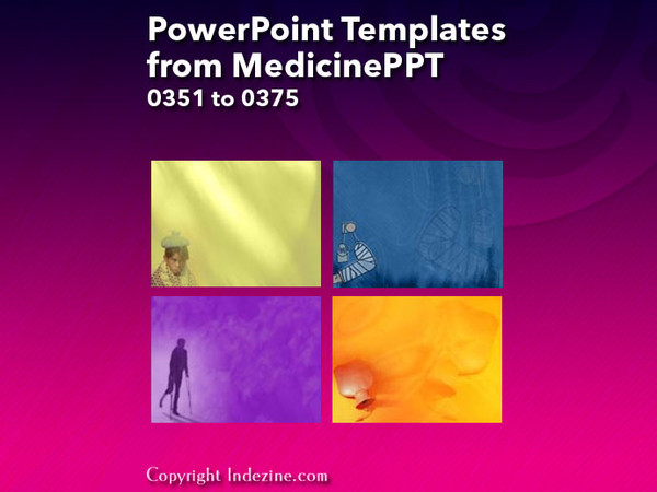 PowerPoint Templates from MedicinePPT - 015 Designs 0351 to 0375