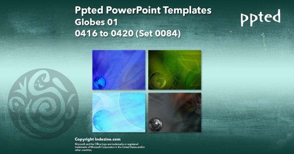 Ppted PowerPoint Templates 084 - Globes 01