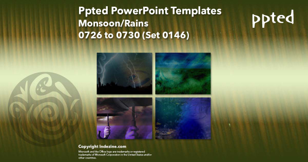 Ppted PowerPoint Templates 146 - Monsoon - Rains