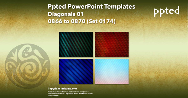 Ppted PowerPoint Templates 174 - Diagonals 01
