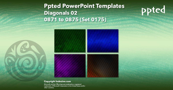 Ppted PowerPoint Templates 175 - Diagonals 02