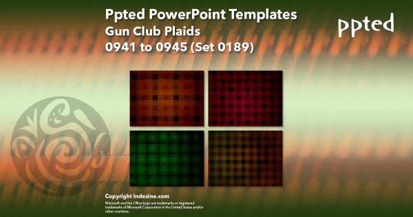 Ppted PowerPoint Templates 189 - Gun Club Plaids