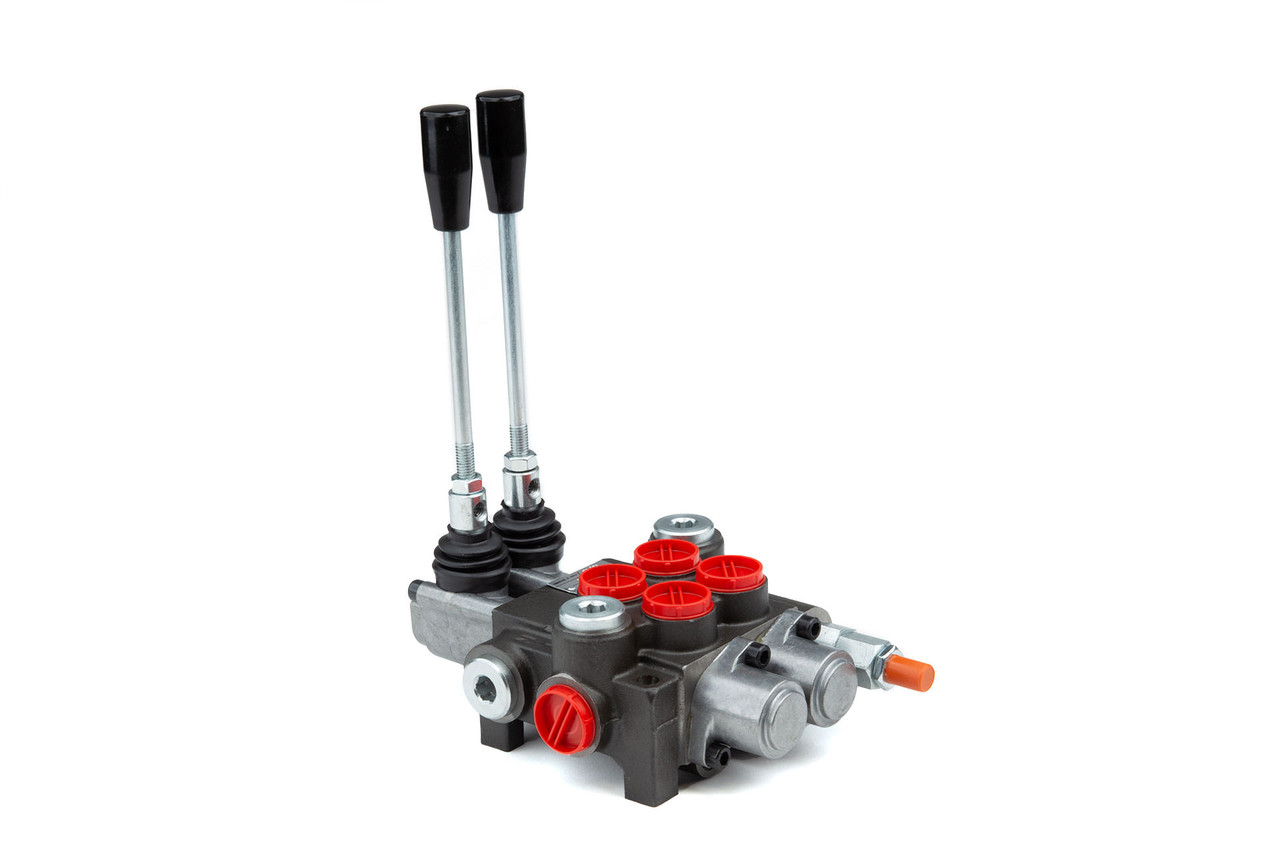 Directional Control Valve, 10 GPM, 4 Way 3 Pos, 2 Spool, Tandem Center