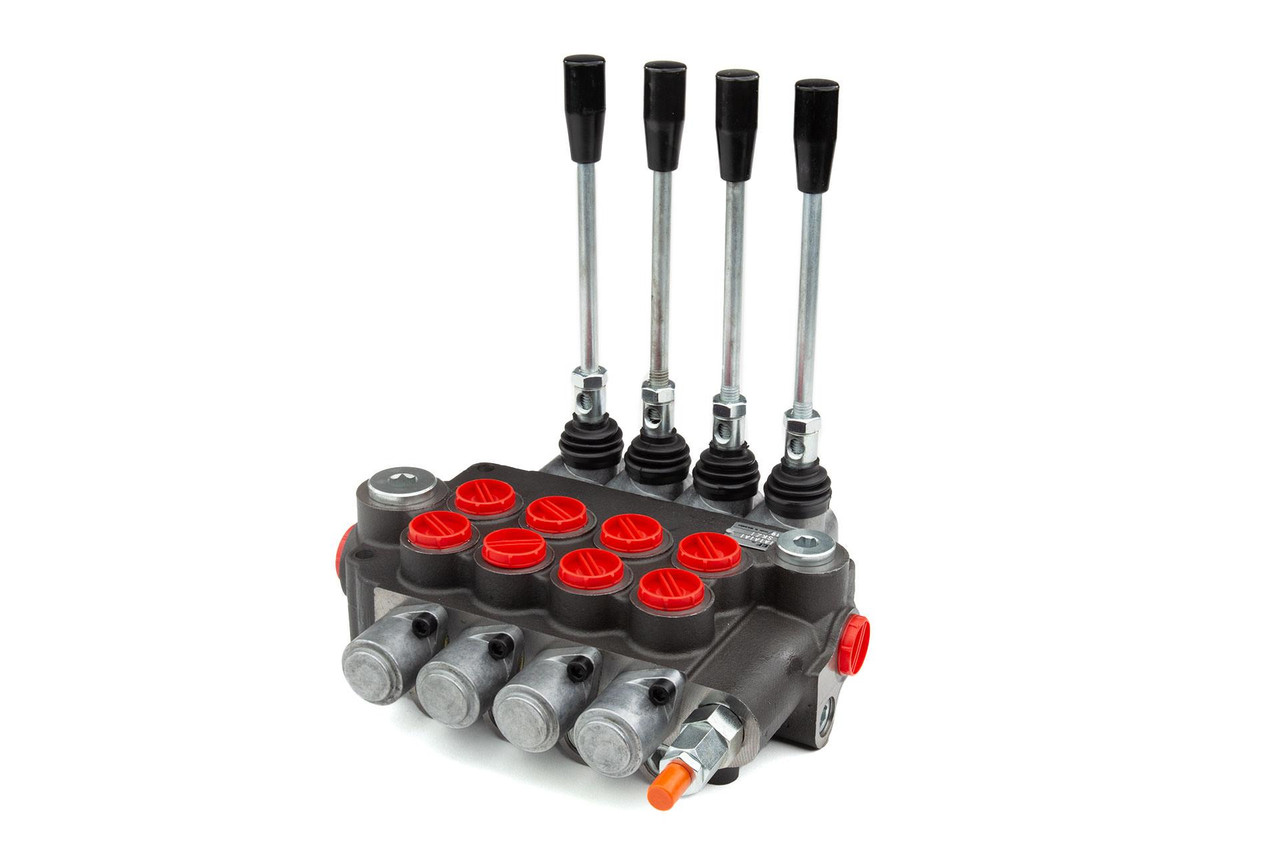 Directional Control Valve, 21 GPM, SAE 10/12 Inlet/Outlet, 4 Spool