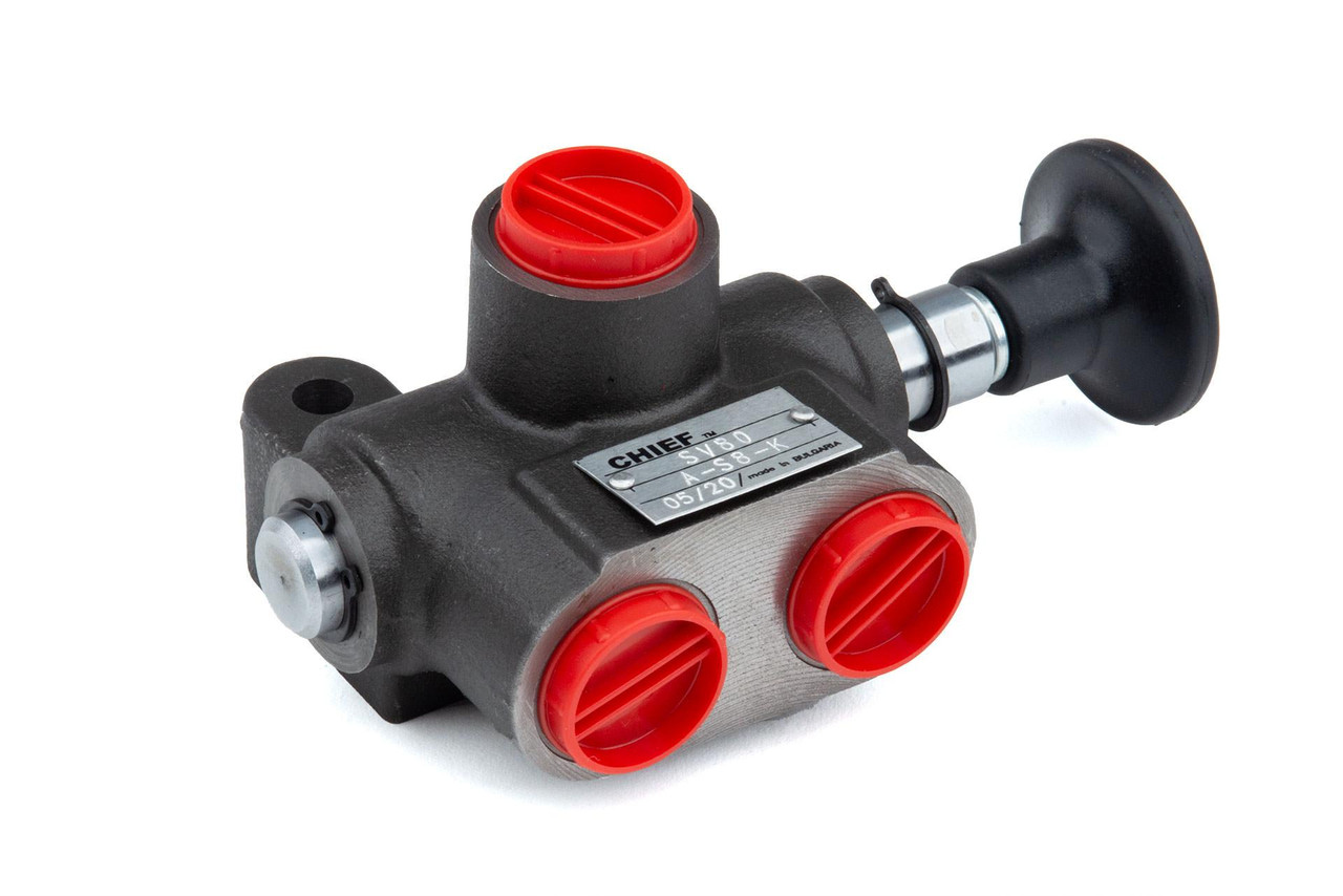 SV Two Position Selector Valve with Knob, 30 GPM, SAE 12, 3000 PSI