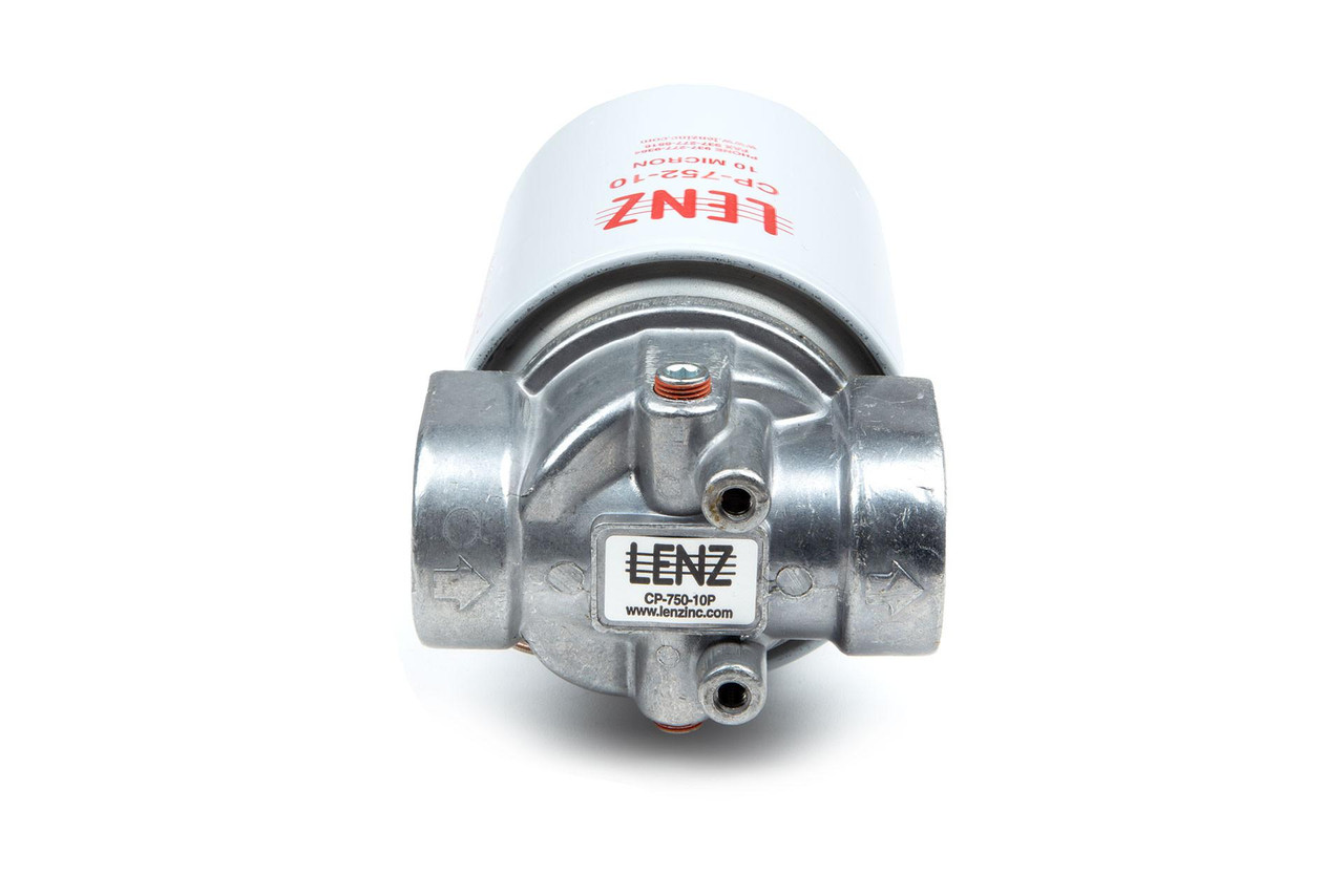 Lenz Spin-On Filters Assembly: 10 Micron, 3/4 NPTF Port, 15 PSI Bypass