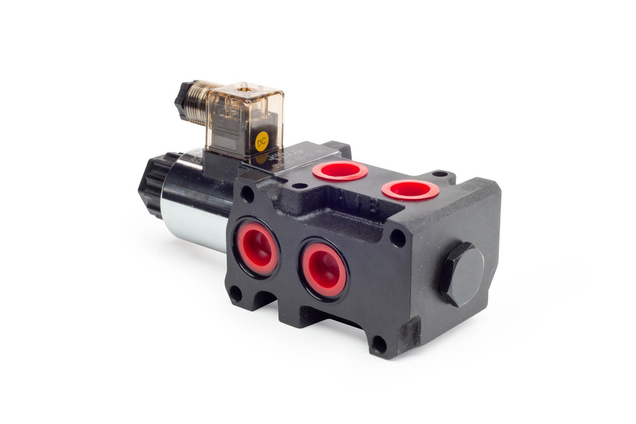 Solenoid Operated Selector Valve, 12 VDC, 13.2 GPM, SAE 8, DSV-62
