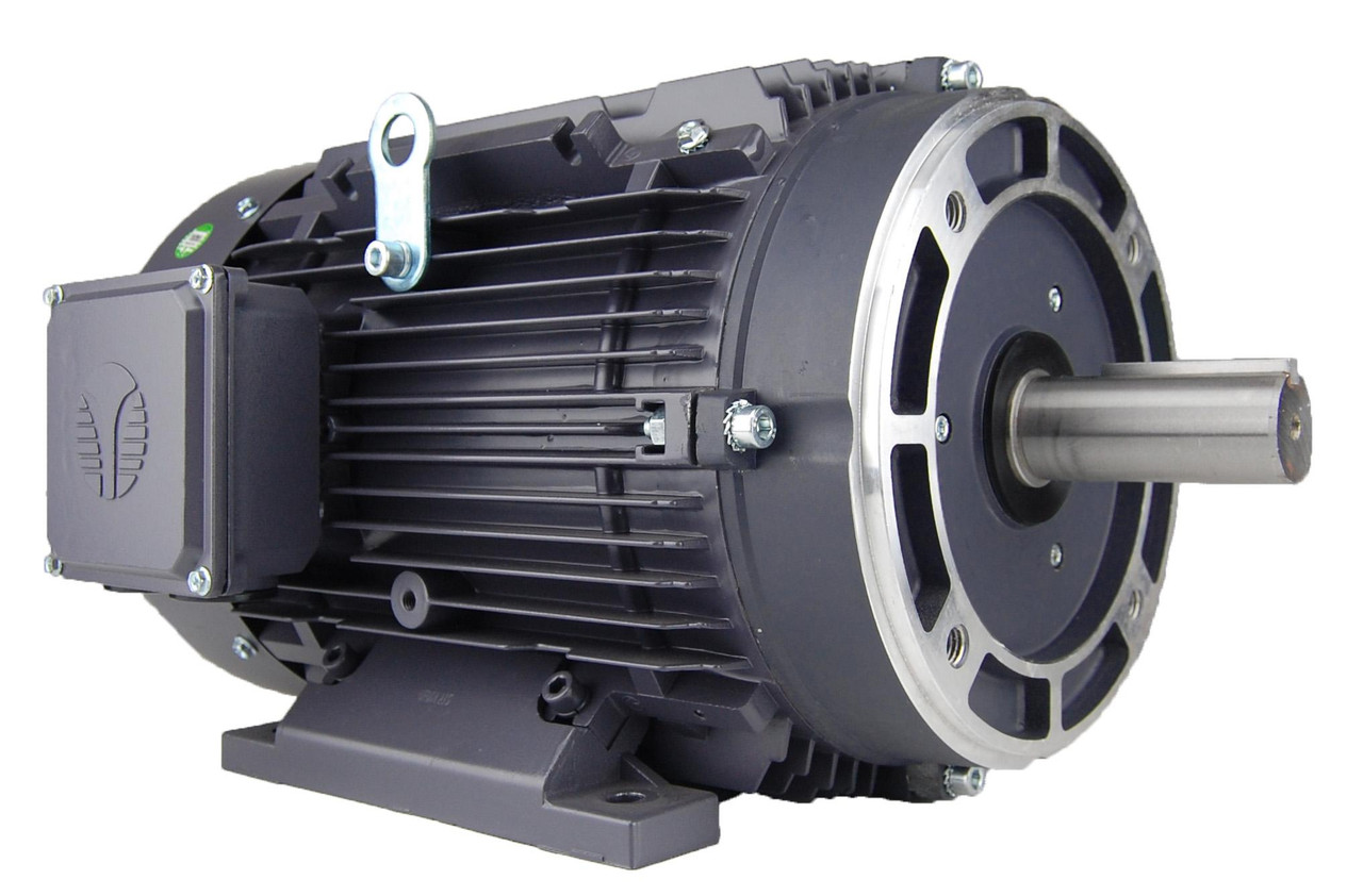 TECHTOP 3-Phase AC Motor with 5 HP, 3450 RPM, 184TC